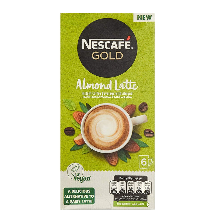 Nescafe Gold Almond Latte Coffee Sachet, 16g X 6 Sachets