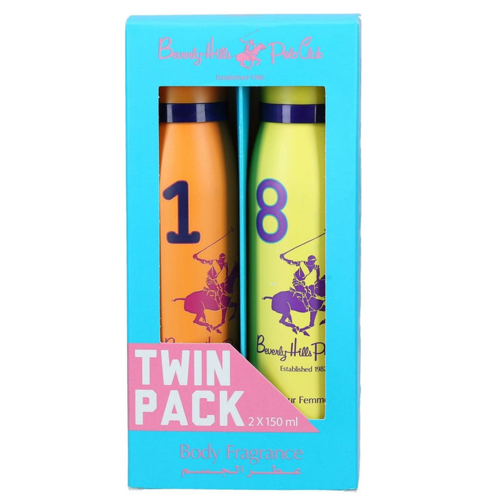 Beverly Hills Polo Club No. 1982, Deo Spray For Women, 2 x 150ml