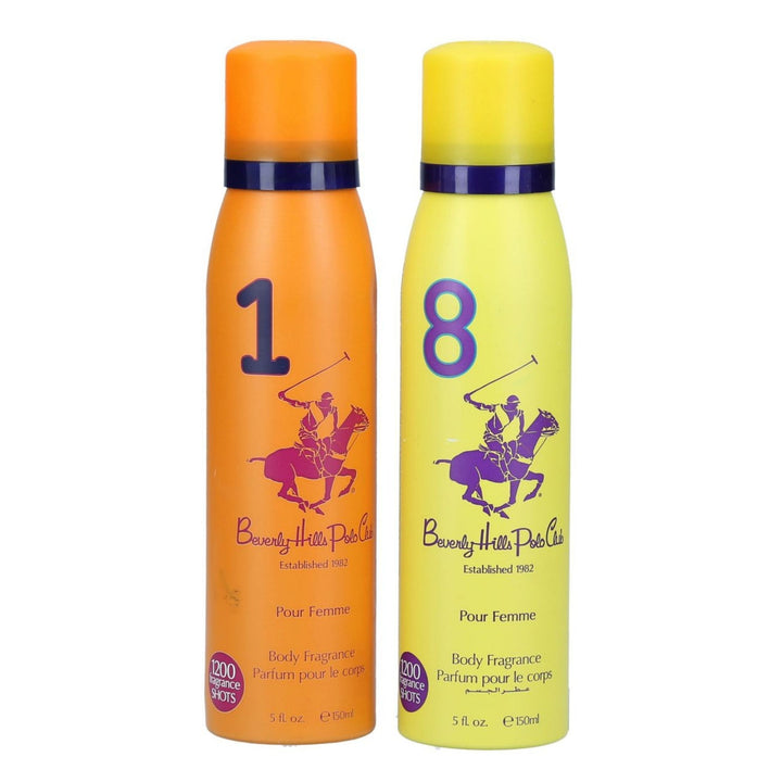 Beverly Hills Polo Club No. 1982, Deo Spray For Women, 2 x 150ml