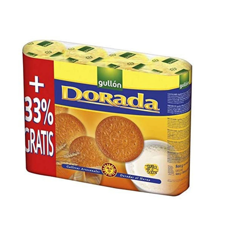 Gullon Dorada Original Biscuit Baked With Wheat pack of 4 +33% Extra Free, 800g