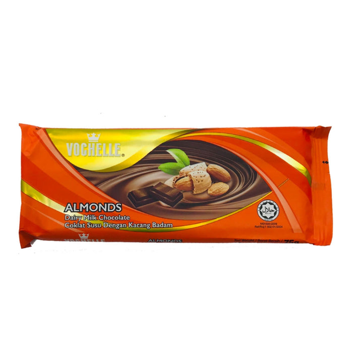 Vochelle Almonds Dairy Milk Chocolate, 75g