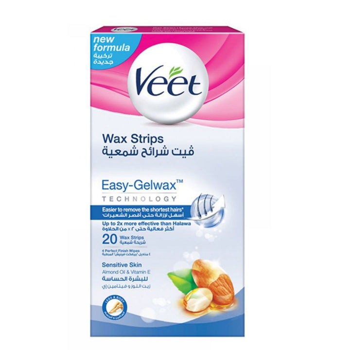 Veet Hair Removal Cold Wax Strips Normal Skin, 20's