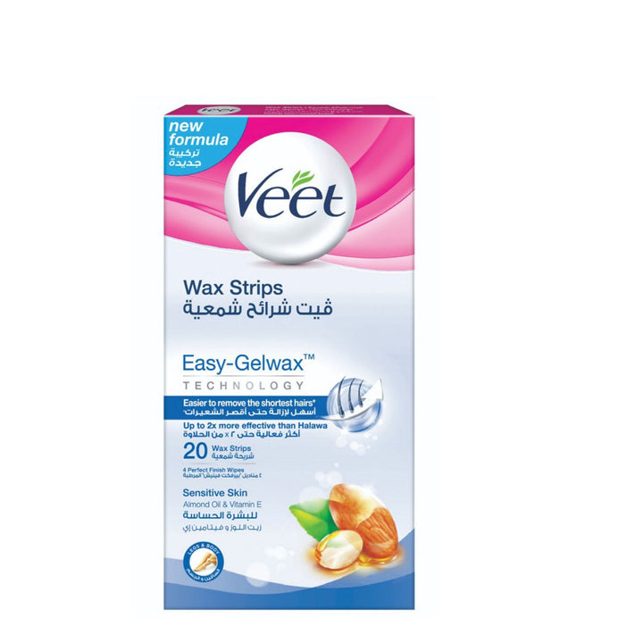 Veet Hair Removal Cold Wax Strips Normal Skin, 20's