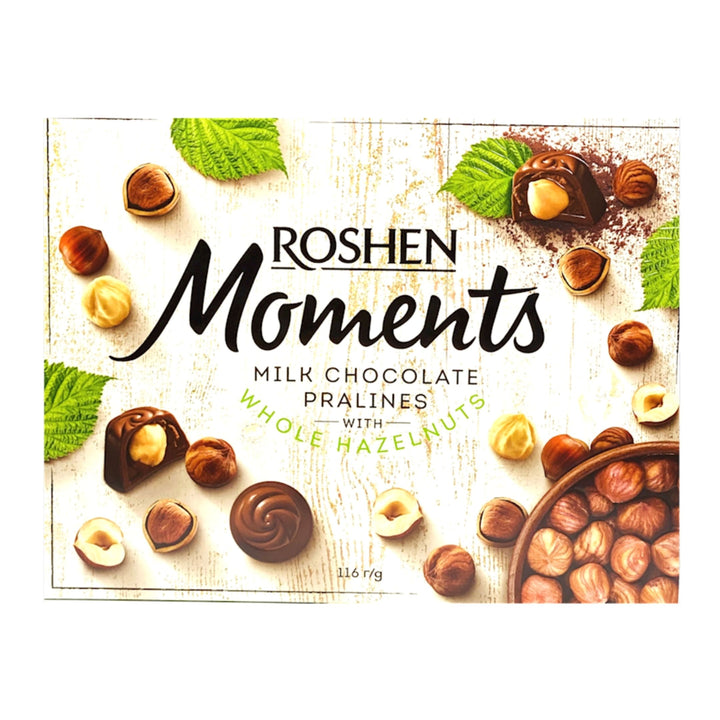 Moments Milk Chocolate Pralines With Whole Hazelnuts, 116g