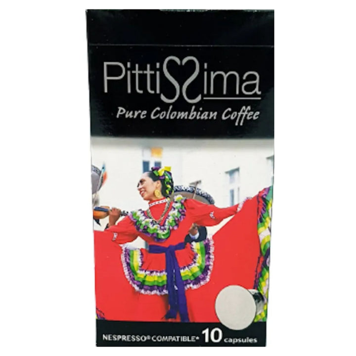 Pitti Caffe Pittissima Pure Colombian Espresso Coffee, 10 Capsules