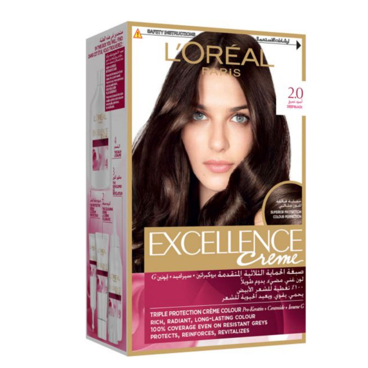 L'Oreal Paris Excellence Creme 2.0 Deep Black Hair Color 1 Packet