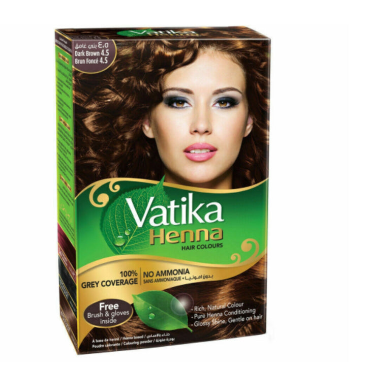 Dabur Vatika Henna Hair Color Dark Brown, 60g