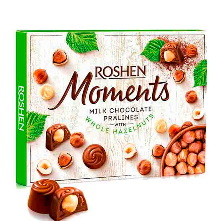 Moments Milk Chocolate Pralines With Whole Hazelnuts, 116g