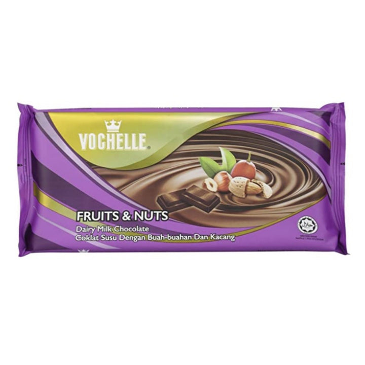 Vochelle Block Fruit & Nuts Dairy Milk Chocolate, 75g