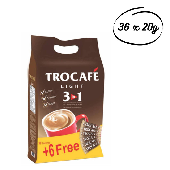 Trocafe Latte 3 in 1 Instant Coffee With Creamer And Suger 36 x 20g