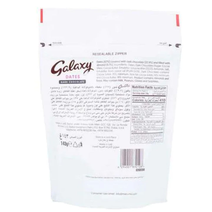 Galaxy Dates Dark Chocolate, 143g