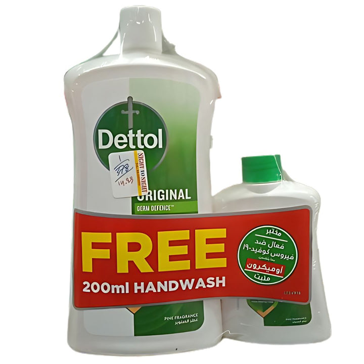 Dettol Original Handwash Liquid Soap, 1000ml+200ml