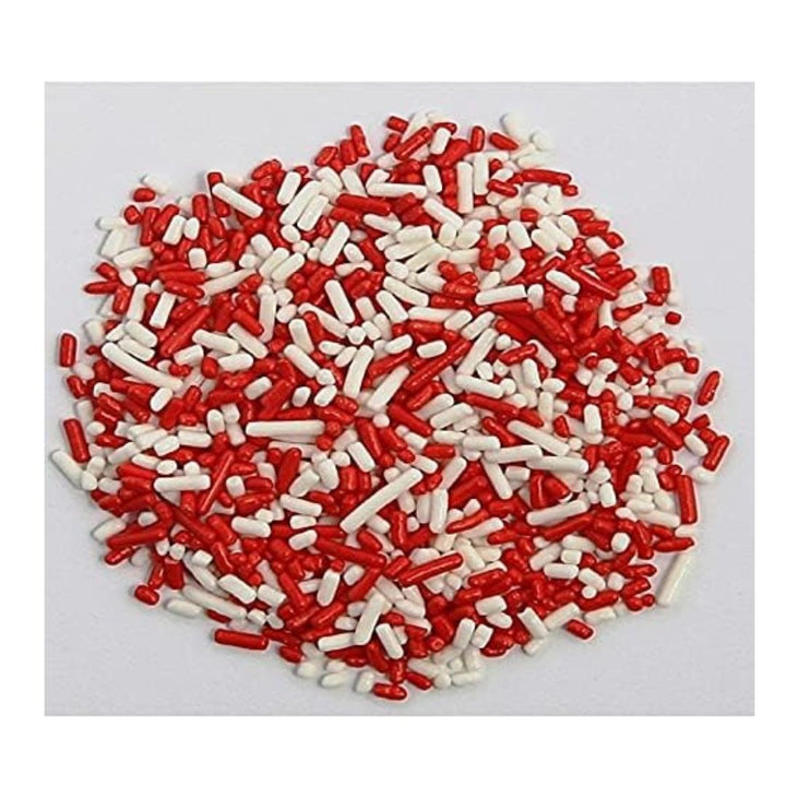 Deliket White and Pink Vermicelli Sprinkles, 90g