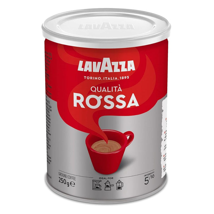 Lavazza Qualita Rossa Ground Coffee Powder in Can, 250g