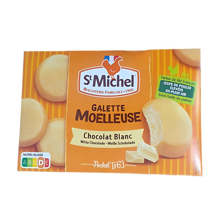 St Michel Galettes Moelleuse Chocolat Blanc, 180g