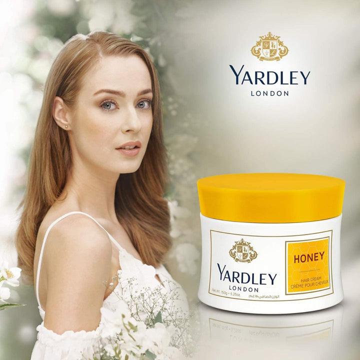 Yardley Honey Hair Cream, For Moisturising And Grooming All Day Long, 150gm