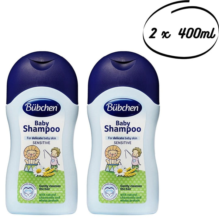 Bubchen Baby Shampoo For Delicate Baby Skin Sensitive, 2 x 400ml