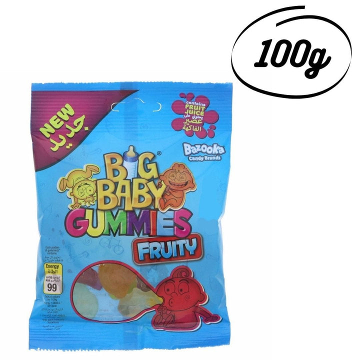 Bazooka Big Baby Gummies Fruity, 100g