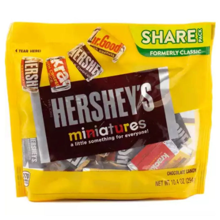 Hersheys Chocolate Candy, Miniatures Share Pack, 294g