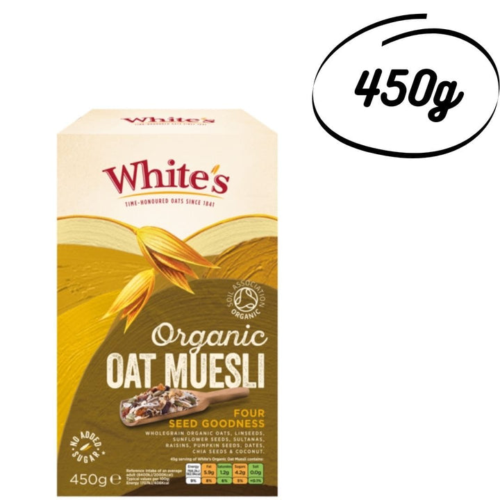 Whites White's Oat Muesli Four Seed Goodness, 450g