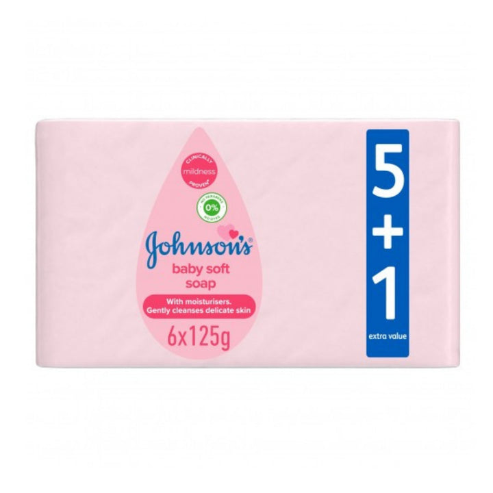 Johnson's Baby Soft Soap, 6 X 125g