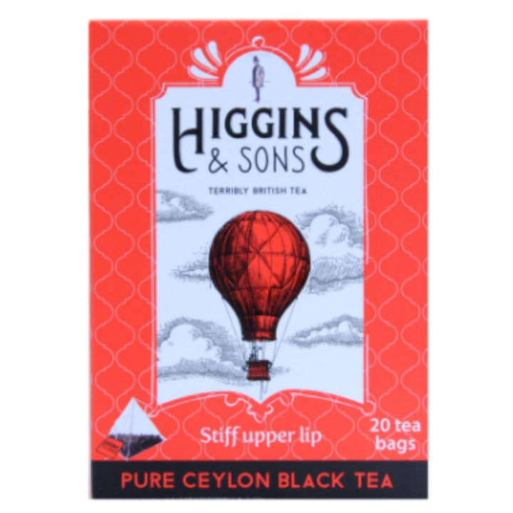 Higgins And Sons Black Tea Box 20 Pyramid (Gift Ref# 4)