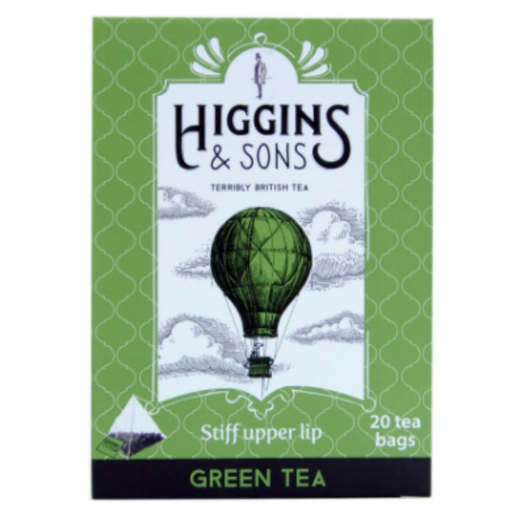 Higgins And Sons Green Tea Box 20 Pyramid (Gift Ref# 8)