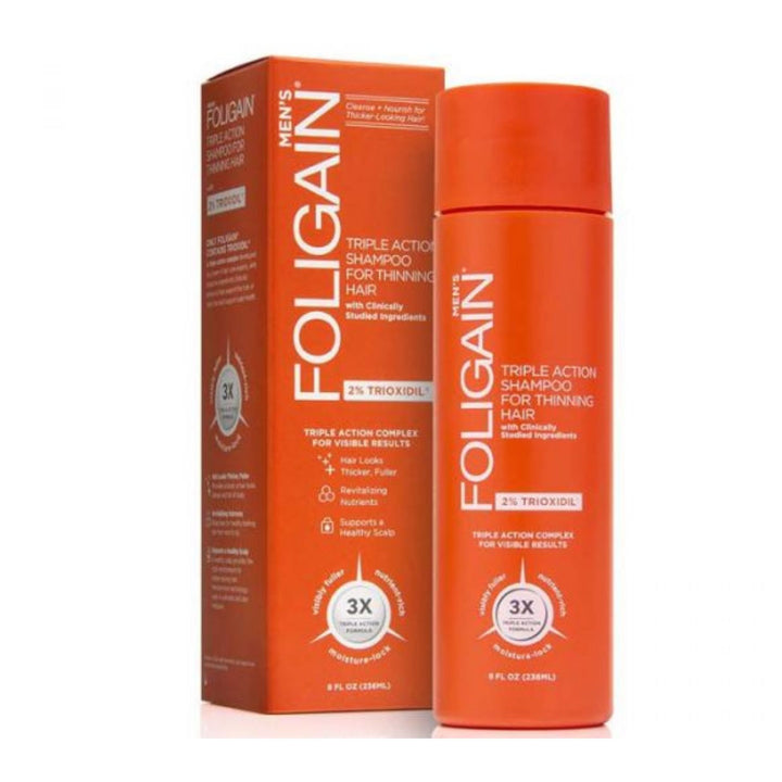 Foligain Stimulating Shampoo For Thinning Hair Men, 236ml