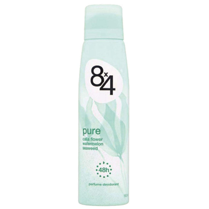 8x4 Pure Deodorant Spray, 150ml