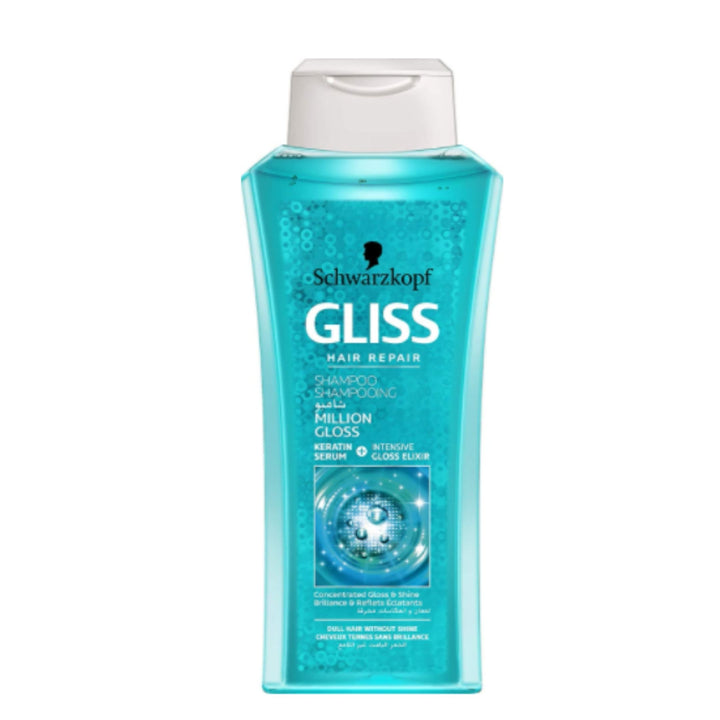 Schwarzkopf Professional Gliss Hair Repair Shampoo Million Gloss, 400ml And Schwarzkopf Professional Gliss Hair Repair Conditioner Million Gloss, 200ml