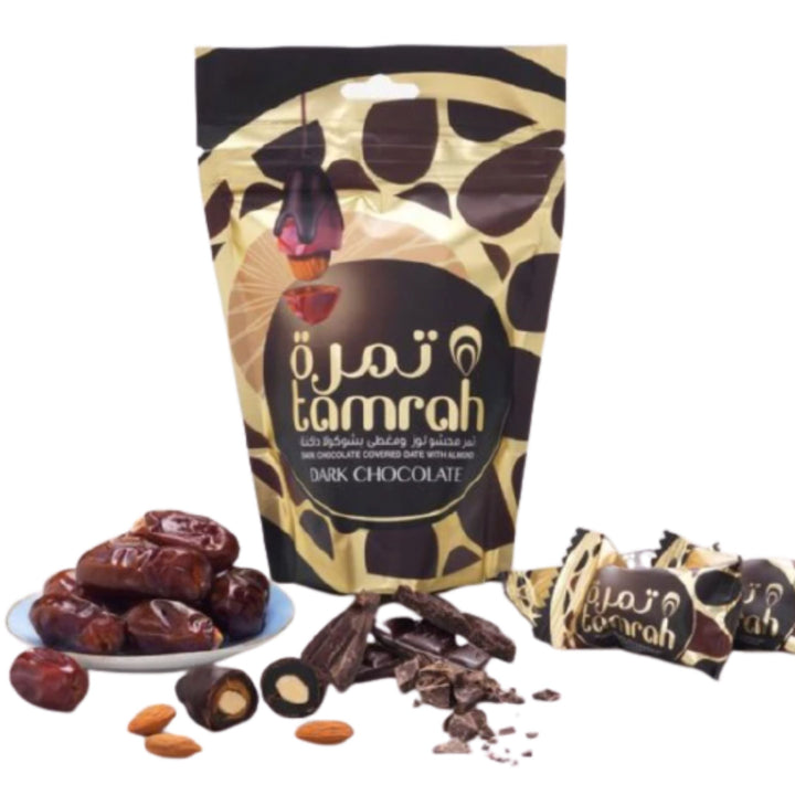 Tamrah Dark Chocolate dates with almond, 250g