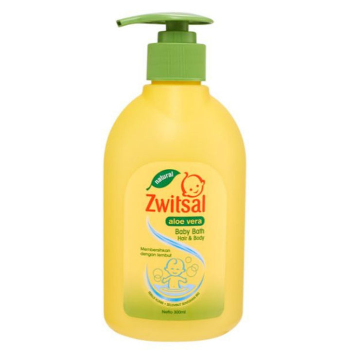 Zwitsal Baby Bath Hair & Body with Aloe Vera, 300ml