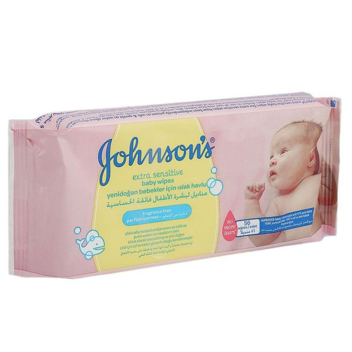 Johnson's Baby Wipes Extra Sensitive, 56 Pcs