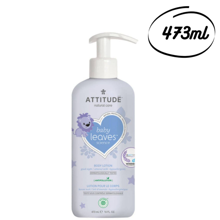 Attitude Baby Leaves Body Lotion Night Almond Milk, 473ml