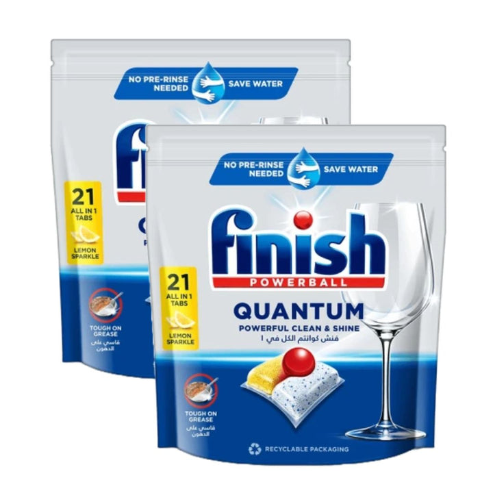 Finish Quantum All-in-One Dishwashing Tabs 21+21, 2x218.4g