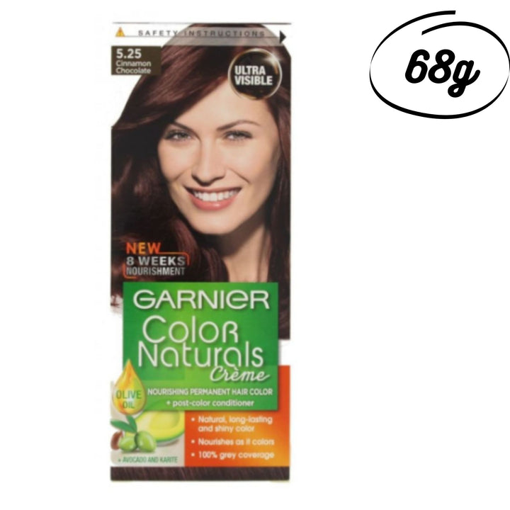 Garnier Color Naturals Permament Hair Color Cream 5.25 Cinnamon Chocolate 68g