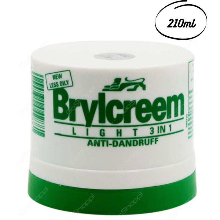 Brylcreem Light 3 in 1 Men's Hair Styling Cream - Anti Dandruff, 210ml