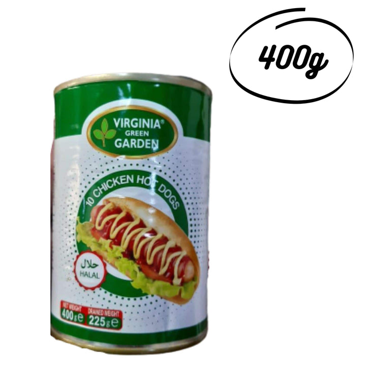 Virginia Green Garden 10 Chicken Hot Dogs, 400g