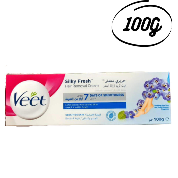 Veet Sensitive Skin Hair Removal Cream Silky Fresh, 100g