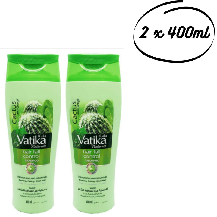 Vatika Cactus And Gergir Hair Fall Control Shampoo, 2 x 400ml