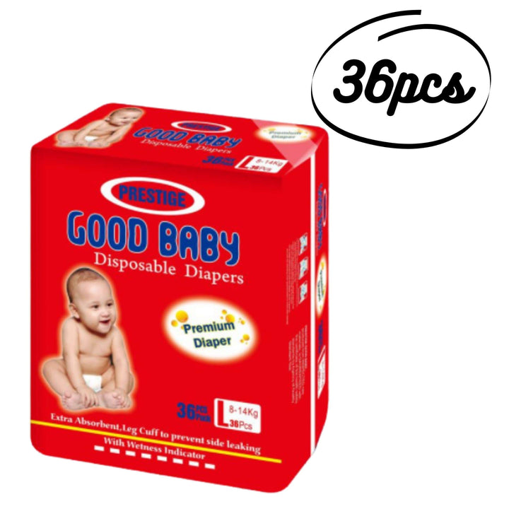 Prestige Good Baby Diapers Size L 8-14Kg, 36pcs