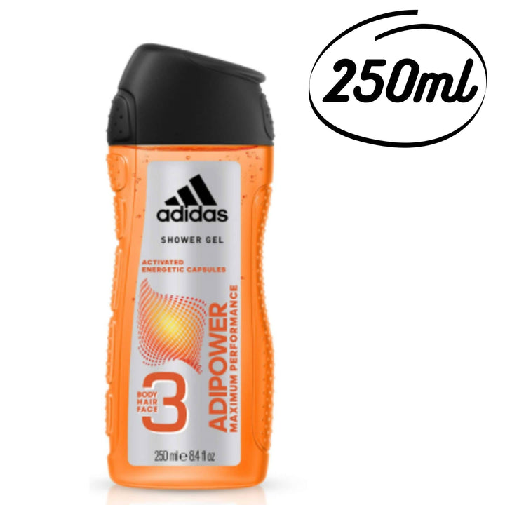 Adidas Adipower Maximum Performance 3 in 1 Shower Gel For Men, 250ml