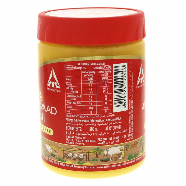 Aashirvaad Svasti Pure Cow Ghee, 500ml