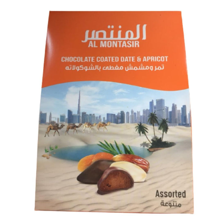 Al Montasir Chocolate Coated Date & Apricot, 100g