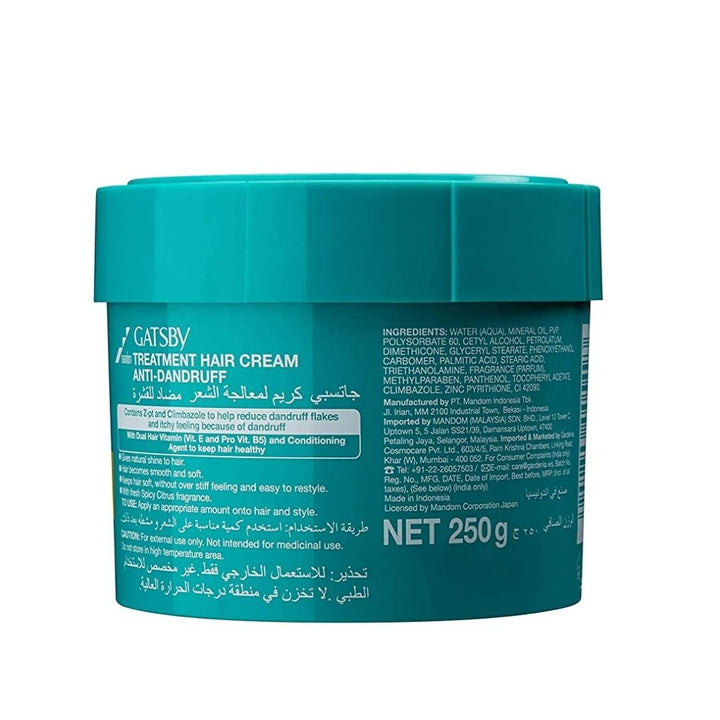 Gatsby Anti Dandruff Hair Treatment Cream, 250g