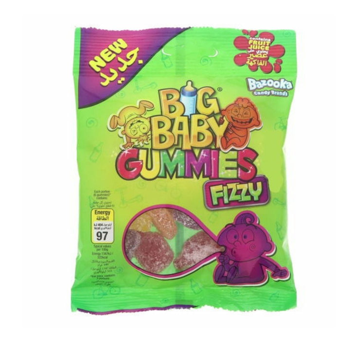 Bazooka Big Baby Gummies Fizzy, 100g