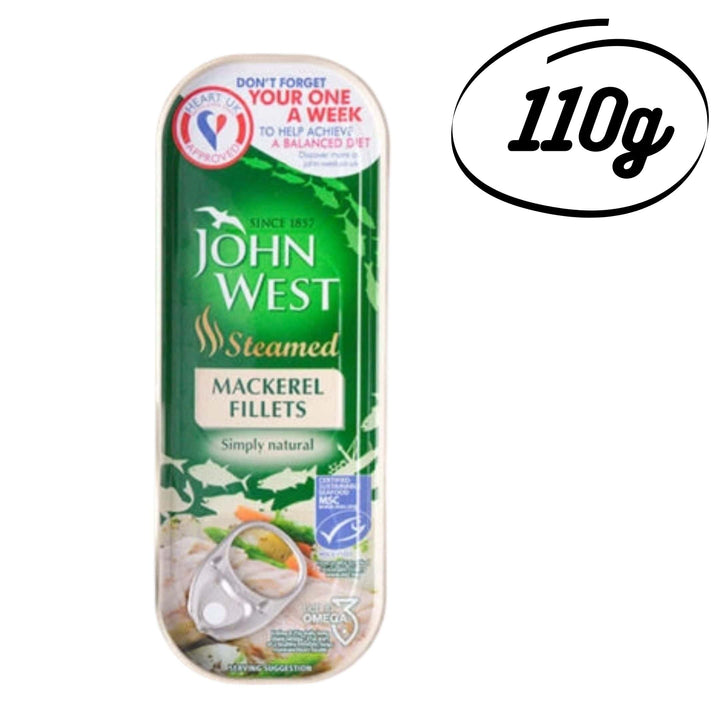 John West Steamed Mackerel Fillets, 110g