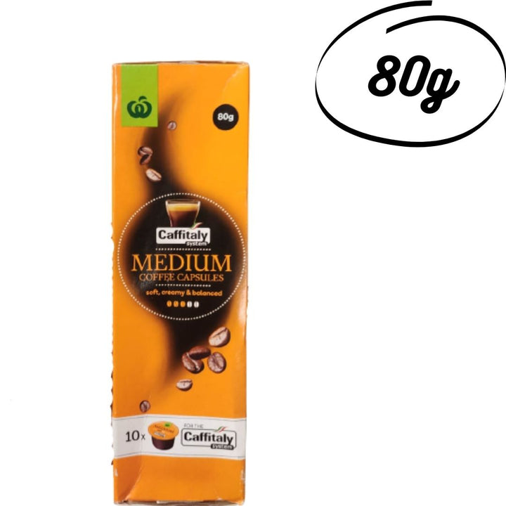 Woolworths Caffitaly Compatible Coffee Capsules Medium Roast, 80g