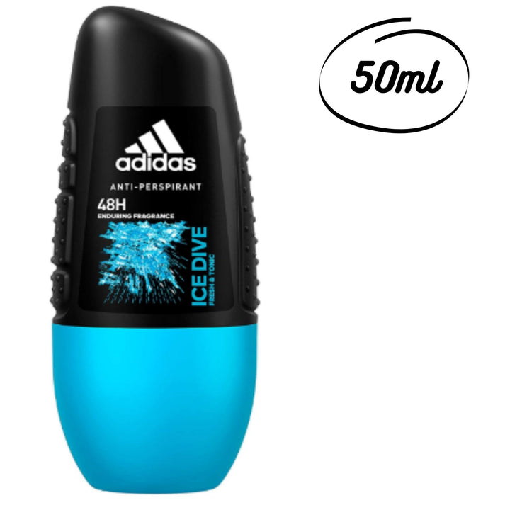 Adidas Ice Dive 48H Protection Anti-Perspirant Roll On for Men, 50 ml