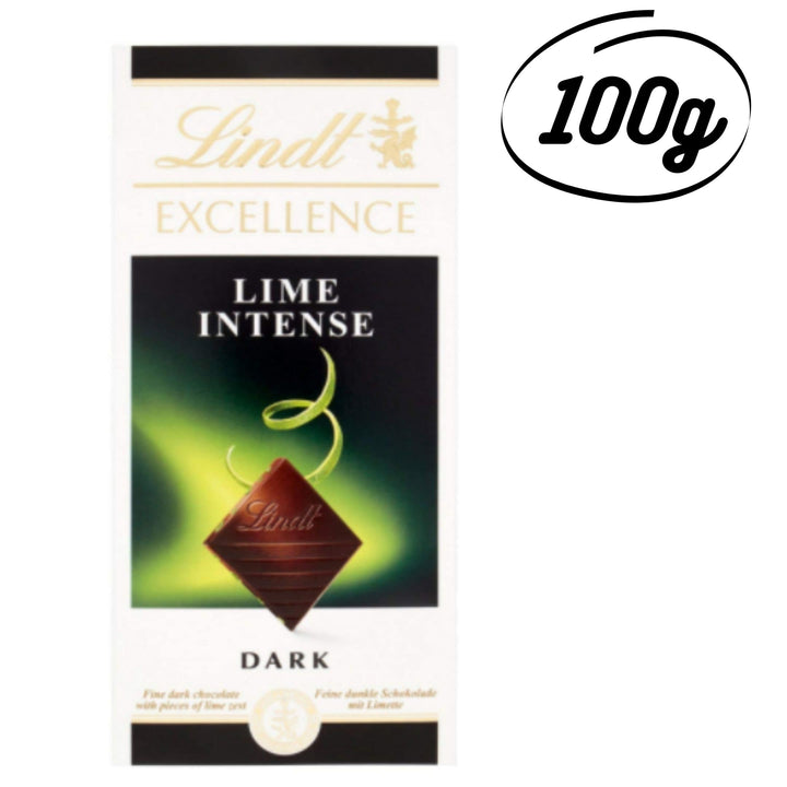 Lindt Excellence Lime Intense Chocolate, 100g